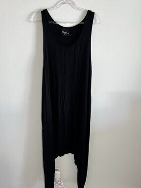 Momper Romper jumpsuit, black, drop crotch, maternity friendly, One-size women's